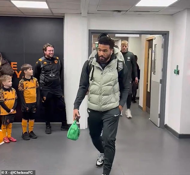 Reece James Led The Chelsea Team In Blanking The Hull City Mascots At The Mkm Stadium