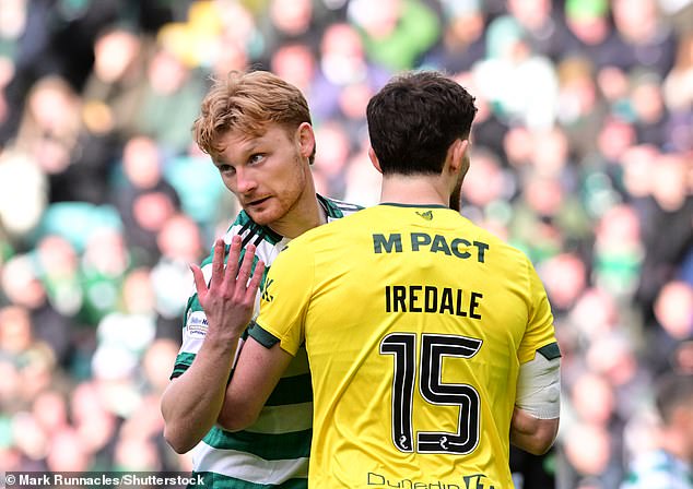 Celtic Were Frustrated To Get No Penalty After Jack Iredale And Liam Scales Clashed In The Box