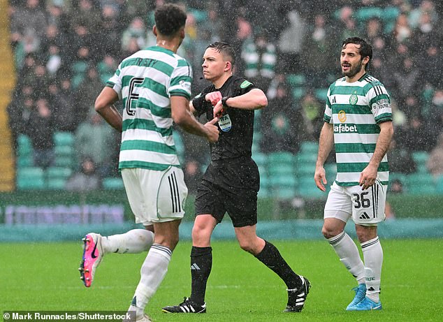 Auston Trusty Trots Off After Being Red Carded By Referee Matthew Macdermid Last Sunday