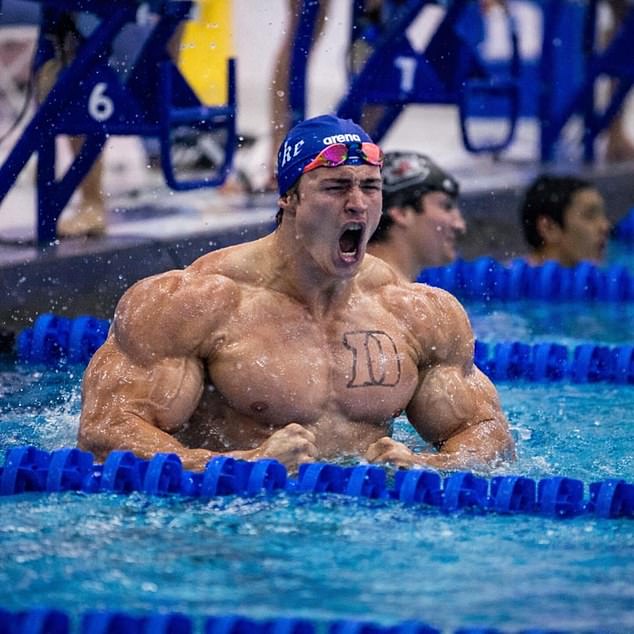 The Duke Men's Swimming And Diving Team Shared Ai Images Of Their Athletes With Big Muscles