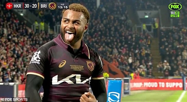 Brisbane Broncos Star Ezra Mam Was Caught Giving This Lewd Gesture To The Crowd In The World Club Challenge