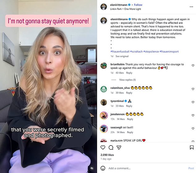 Eleni Rittmann, 25, Who Played For The Top-Flight Austrian Team At The Time, Posted An Outraged Statement On Social Media