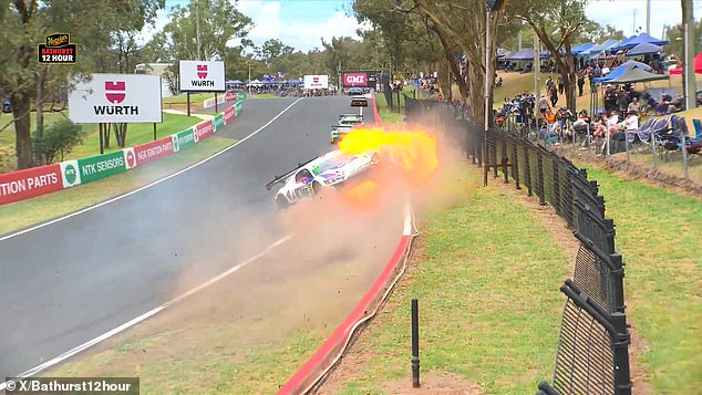 Supercars Racer James Golding Was Able To Walk Away From This Fiery Crash At Mount Panorama