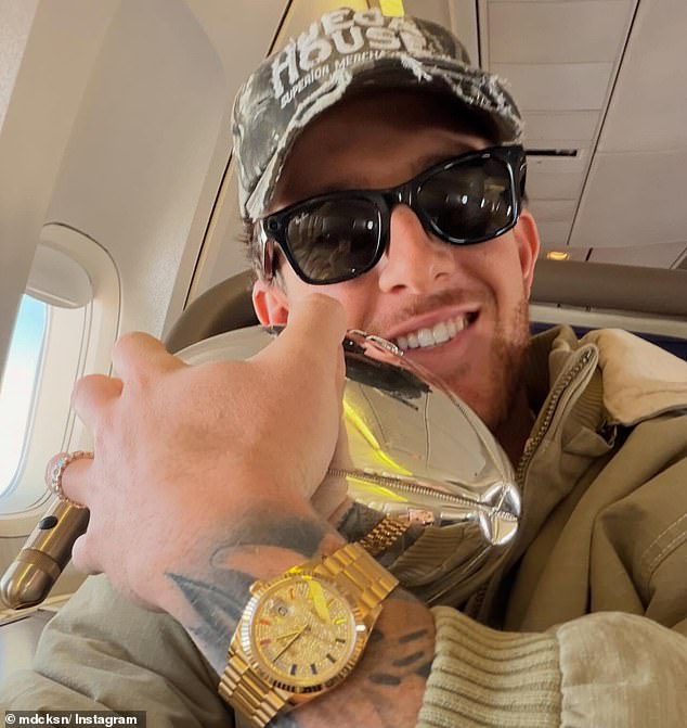 Michael Dickson (Pictured) Posing With The Vince Lombardi Trophy While Sporting A Very Expensive Rolex Watch
