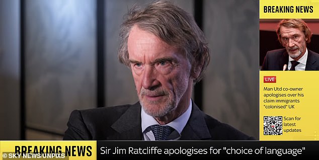 United's Co-Owner Sir Jim Ratcliffe Apologised The Day After The Interview Was Broadcast