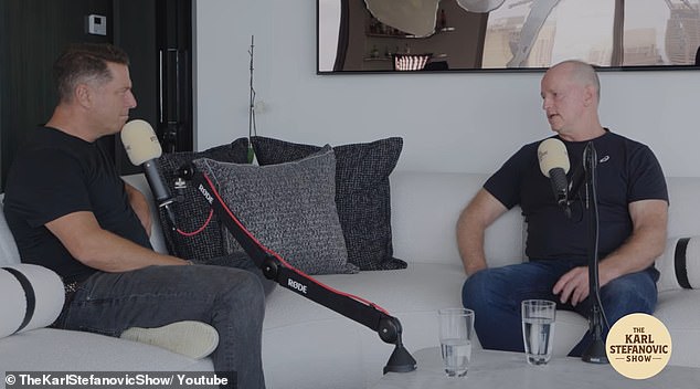 Michael Maguire (Pictured Right Of Karl Stefanovic) Has Opened Up About How He Dealt With Ezra Mam's Criminal Situation Just Weeks Into His Tenure As Brisbane Broncos Coach