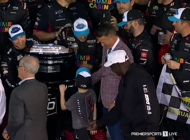 Jordan Appeared To Grab At The Lower Back And Bottom Area Of Tyler Reddick's Son Beau, Six