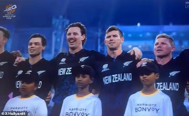 New Zealand Players Struggled To Maintain Their Composure While The National Anthem Was Played