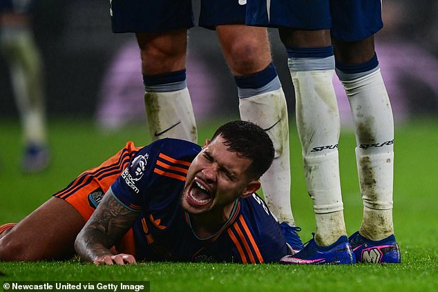 Newcastle Captain Bruno Guimaraes Is Expected To Be Out For Two Months With A Hamstring Injury