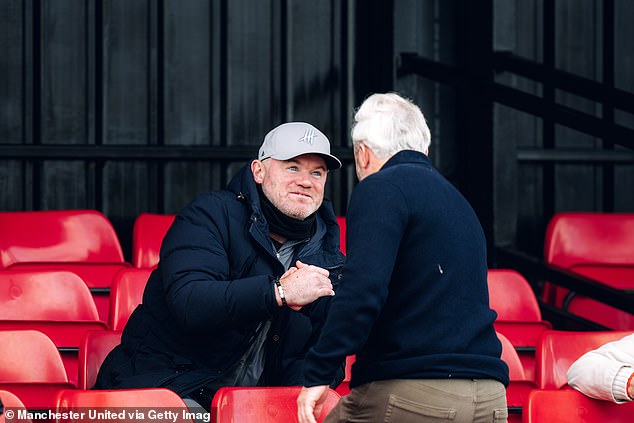 Wayne Rooney Was In Attendance To Support Son Kai Play For Man United's U18S On Wednesday