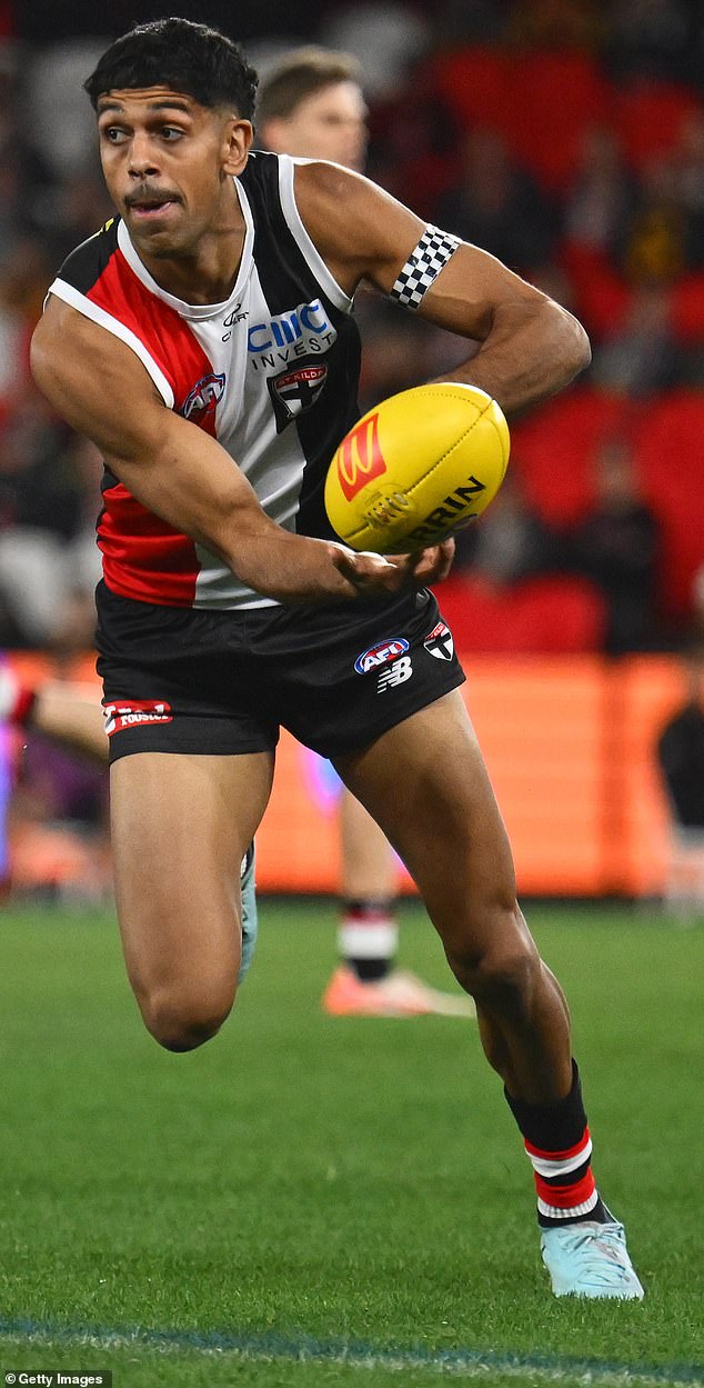 St Kilda Star Nasiah Wanganeen-Milera Is The Afl's First $2Million Man (Pictured, In Action Last Year)