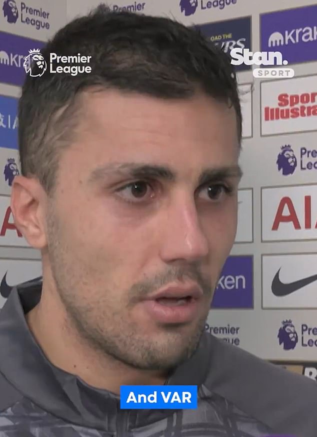 Rodri Suggested Man City's Past Success Has Influenced Referees In Not Being Fair Towards Them