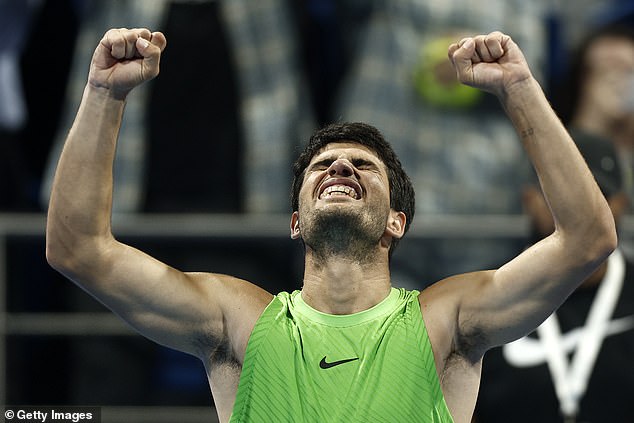 Amorim Was Taking In Carlos Alcaraz's Three-Set Victory Over Karen Khachanov In Doha