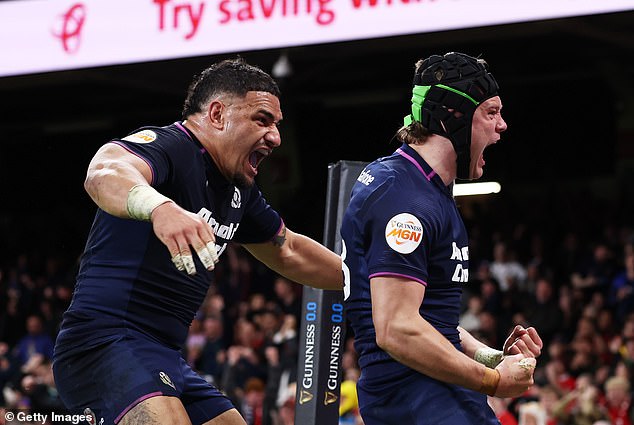 Sione Tuilpulotu Hails Darcy Graham After The Winger Touched Down For Scotland's Third Try