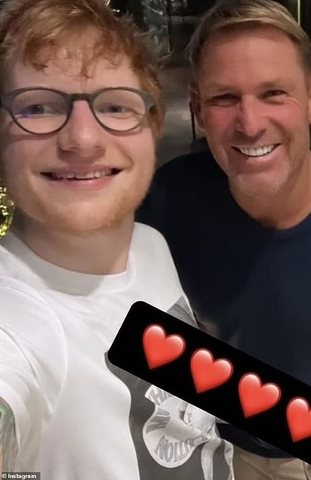 Sheeran Was A Great Friend Of Shane Warne Prior To His Sudden Death And Remains Close With His Family