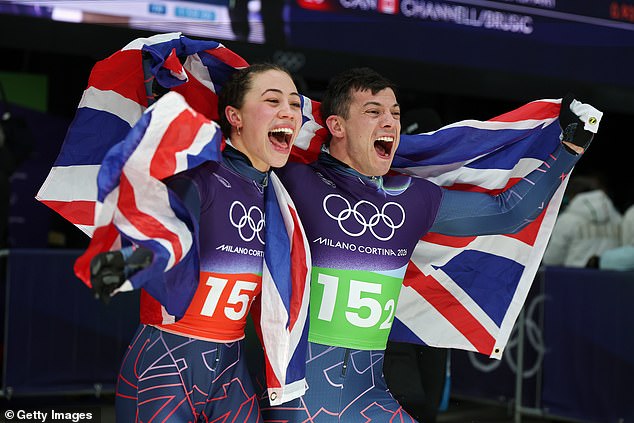 Matt Weston Secured His Second Gold Of The Winter Olympics In The Skeleton Mixed Relay With Tabitha Stoecker, Left, On Sunday Night