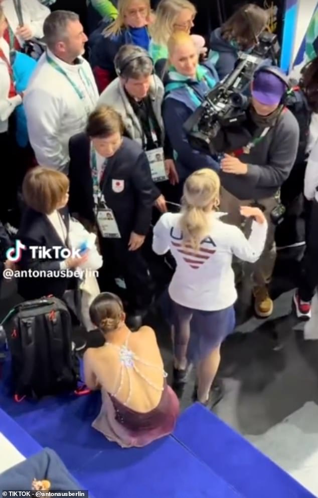 Team Usa Star Amber Glenn Blocked A Broadcast Camera To Defend Japan's Kaori Sakamoto