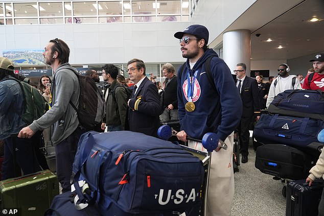 Team Usa Has Landed In Miami After Winning The Gold Medal In Men's Hockey At The Winter Olympics In Milan On Sunday Afternoon (Pictured Above: Captain Auston Matthews)