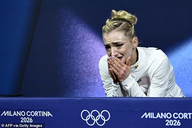 Amber Glenn Broke Down In Tears During The Short Program Of The Women's Figure Skating