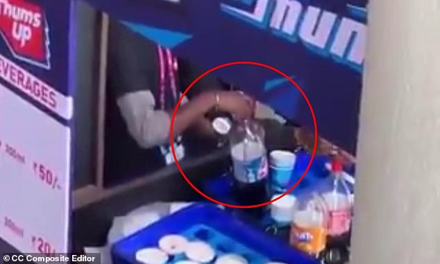 The Video Footage Showed A Thums Up Vendor Pouring Drinks Back Into A Bottle At Delhi’s Arun Jaitley Stadium At The Icc T20 World Cup