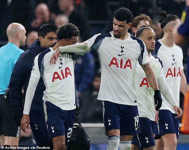 There Are Fears That Tottenham Star Wilson Odobert (Left) May Miss The Rest Of The Season With A Potential Acl Injury