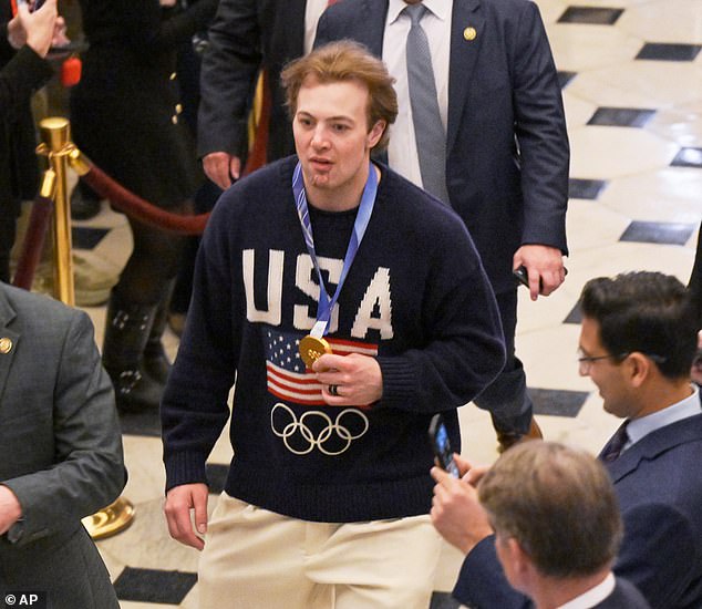 Charlie Mcavoy Is Seen Entering The House Chamber Ahead Of Trump's Speech On Tuesday