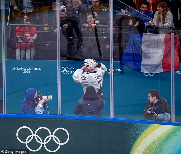 On His Way Off The Ice, Crinon Was Seen Taunting The Majority Canadian Crowd