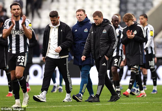 Eddie Howe And Co Look Downcast After Full Time Having Lost Another Game At Home