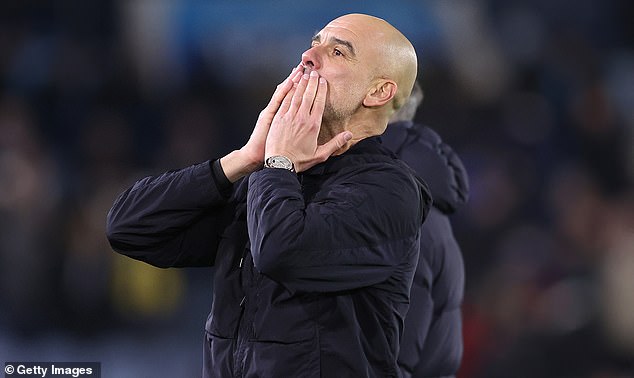 Guardiola Blew Kisses Towards Home Fans Who Had Been Abusing Him After They Earlier Booed When The Game Was Paused For Three City Stars To Break Their Ramadan Fast
