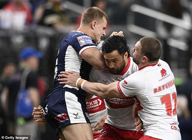 Viewers Missed Out On Some Of The Action As Leeds (Star Cooper Jenkins Is Pictured Left During The Match) Stormed Their Way To A Big Halftime Lead In Sin City