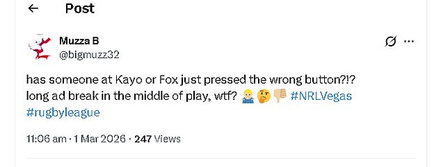 The Long Ad Break Referred To By This Fan Was Joined By Other, Shorter Interruptions As Snippets Of Ads Were Shown Due To What Was Most Likely A Technical Glitch