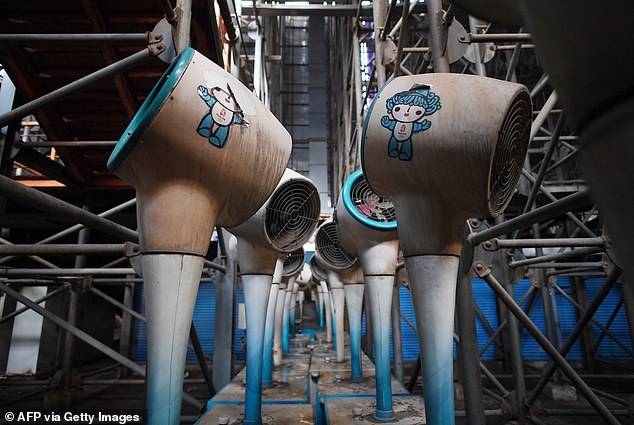 Cooling Fans Under The Volleyball Stadium Were Put In At Huge Cost And Are Now Rusting