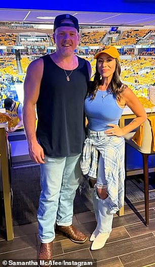 Mcafee Pictured With His Wife, Samantha