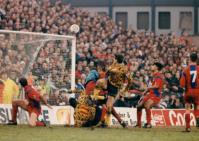 Arsenal Were Brilliant At Set-Pieces Under George Graham (Alan Smith, Centre, Pictured Scoring Against Crystal Palace In The 1993 League Cup Semi-Final)
