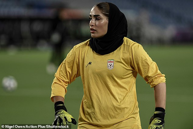Iran Goalkeeper Zahra Khajavi Is Pictured During The Match Against South Korea