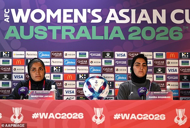 Captain Zahra Ghanbari And Head Coach Marziyeh Jafari Sat Down For Their First Press Conference Of The Tournament On Sunday But Did Not Respond To Questions About The Conflict In Their Country