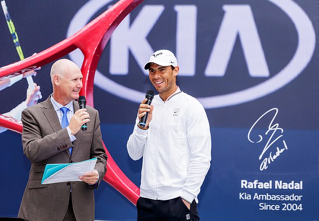 Broadcaster Ian Cohen (Left, With Rafael Nadal) Had Noted That Both Bouchard And Serena Williams Had Been Wearing Similar Fluorescent Outfits