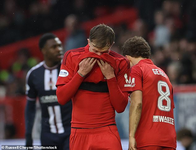 Aberdeen Defender Liam Morrison Is Sent Off In His Side's 3-2 Home Defeat To Dundee