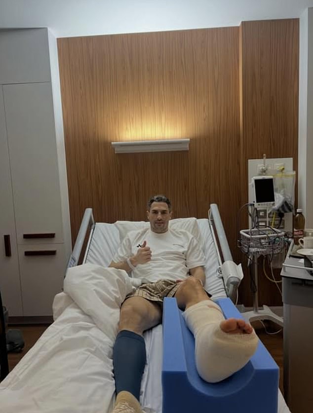 The 34-Year-Old Had Undergone Surgery In London After Suffering An Ankle Injury In January, And Had Travelled To The Gulf To Recuperate