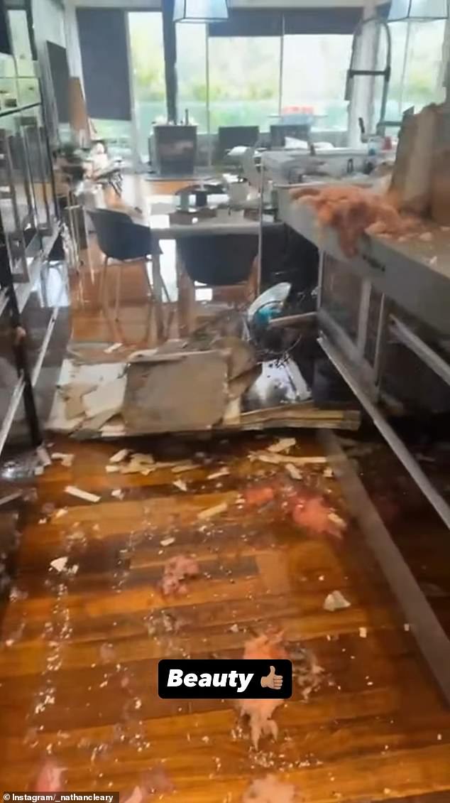 Cleary, 28, Posted The Scenes In An Instagram Story, With His Kitchen In Disarray (Pictured)