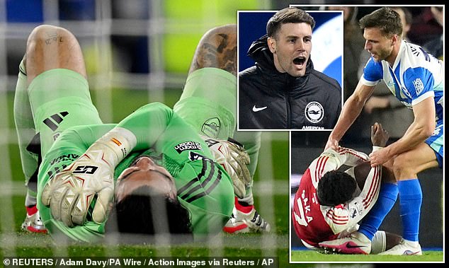Hurzeler Was Critical Of Arsenal Goalkeeper David Raya For 'Going Down Three Times'