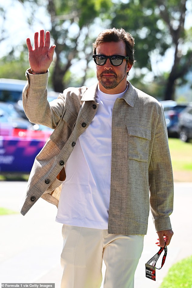 Alonso Is Pictured Arriving At The Melbourne Track On Thursday. The Two-Time World Champion Looks To Be In For A Rough Season - Although Newey Insists The Car Has Lots Of Potential