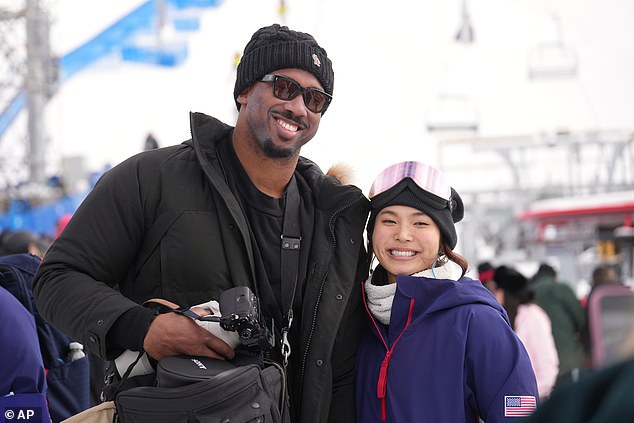 Last Month, Garrett Was In Italy, Where He Cheered On His Snowboarder Girlfriend, Chloe Kim