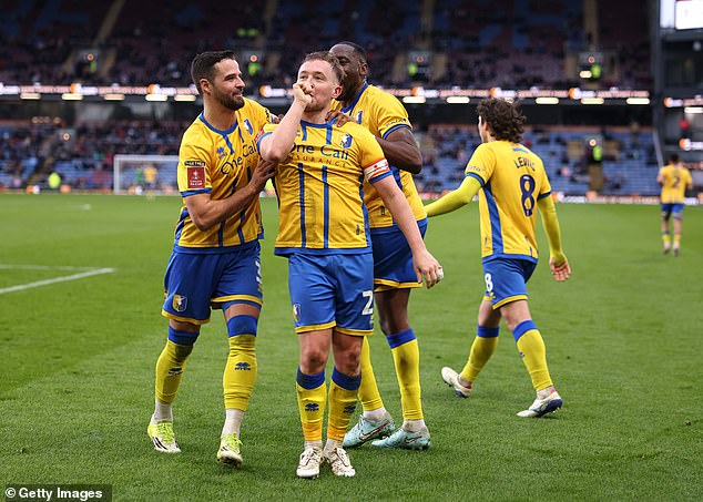 Louis Reed Celebrates His Goal That Knocked Burnley Out Of The Fa Cup At Turf Moor In The Fourth Round