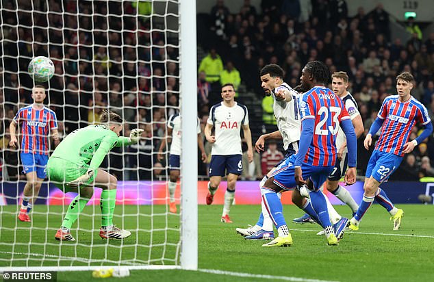 Dominic Solanke (Centre) Put Spurs Ahead On 34 Minutes With This Close-Range Finish