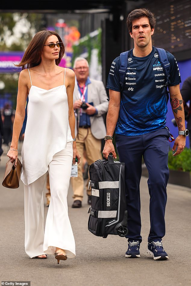 Carlos Sainz And His Glamorous Model Partner Rebecca Donaldson Arrive At The Melbourne Paddock On Friday