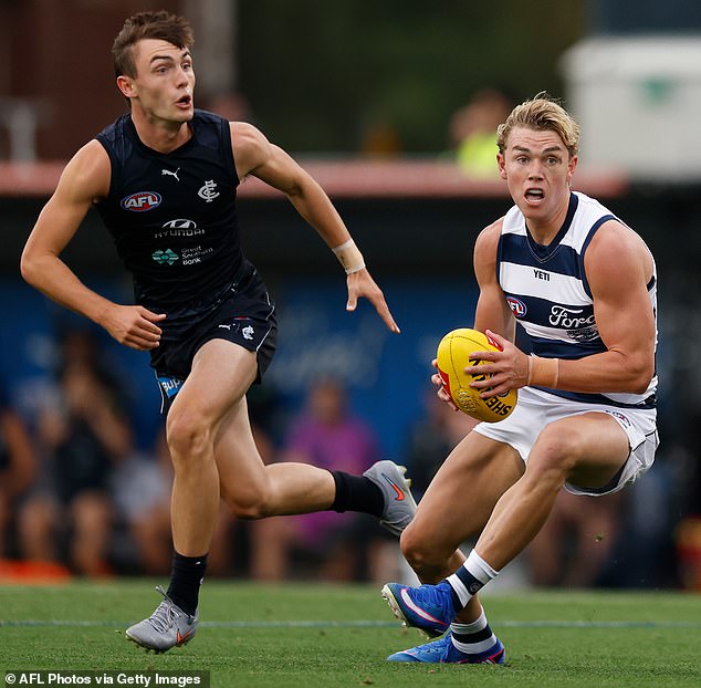 Geelong's Tanner Bruhn (Right) Is Set For His First Afl Game In 17 Months After Suffering The 'Egregious' Injustice Of Being Falsely Accused Of Rape, According To His Coach Chris Scott