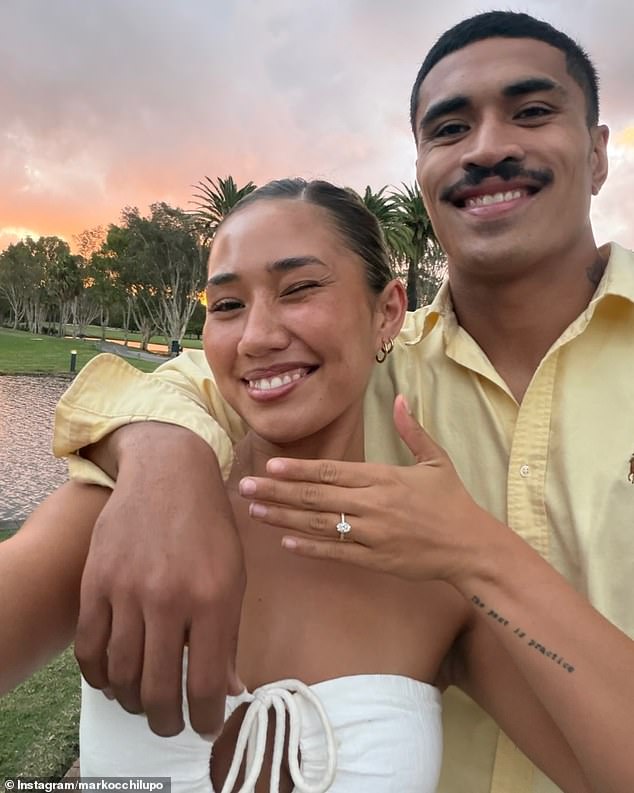 Deine Mariner Is Pictured With His New Fiancée Grace Kama, The Daughter Of Aussie Surfing Legend Mark Occhilupo