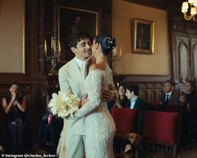 Charles Leclerc (Left) Has Confirmed He Has Married Influencer Alexandra Saint Mleux (Right)
