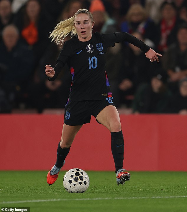 Kearns Is Pictured On England Duty, Playing Against Ghana In December Of Last Year